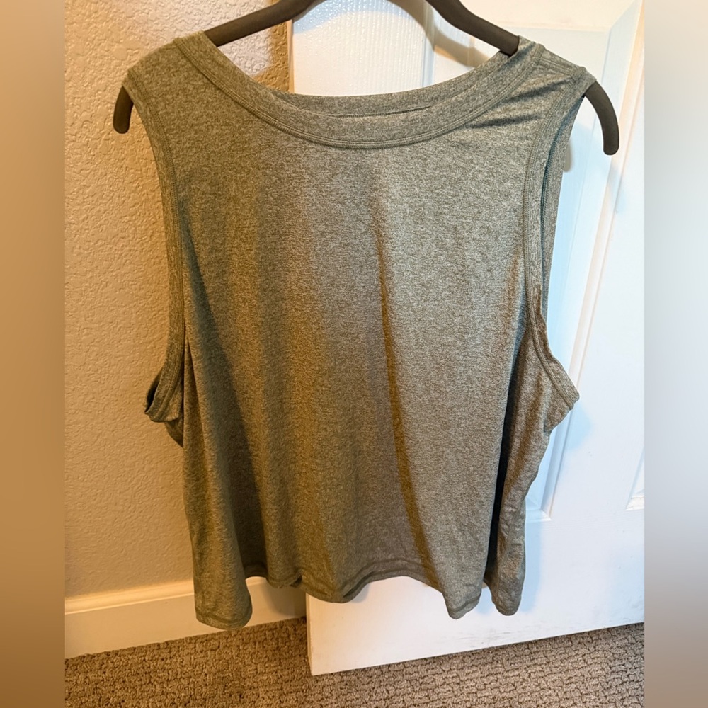 Athleta Olive Green Relaxed Scoop Tank